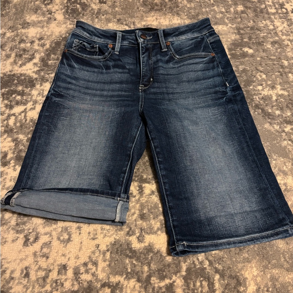 Women's Denim Bermuda Shorts BuckleBlack